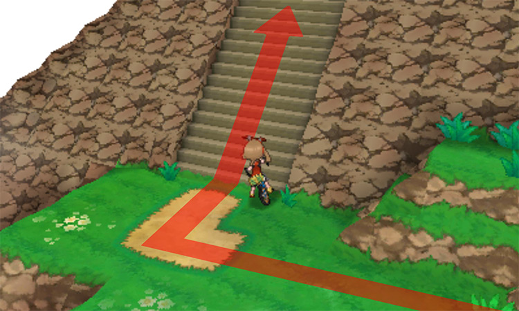 Next set of stairs to climb up / Pokémon Omega Ruby and Alpha Sapphire