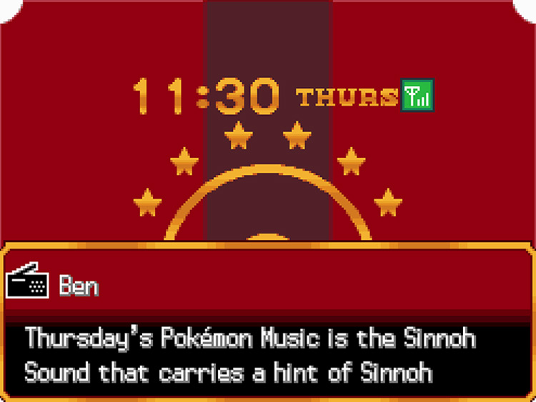 DJ Ben plays Sinnoh Sound on Thursdays / Pokémon HG/SS