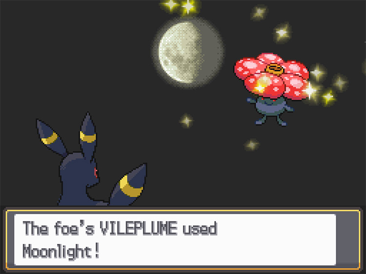 Vileplume recovering HP with Moonlight / Pokémon HeartGold