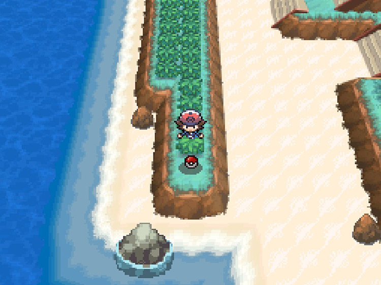 The location of HM05 Waterfall on Route 18. / Pokémon Black and White