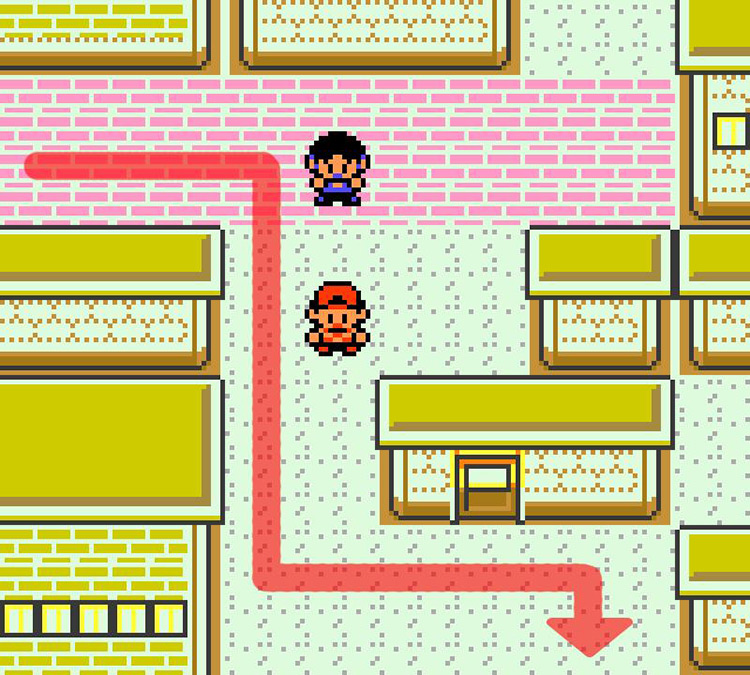 Keep going south to find the dead end / Pokémon Crystal