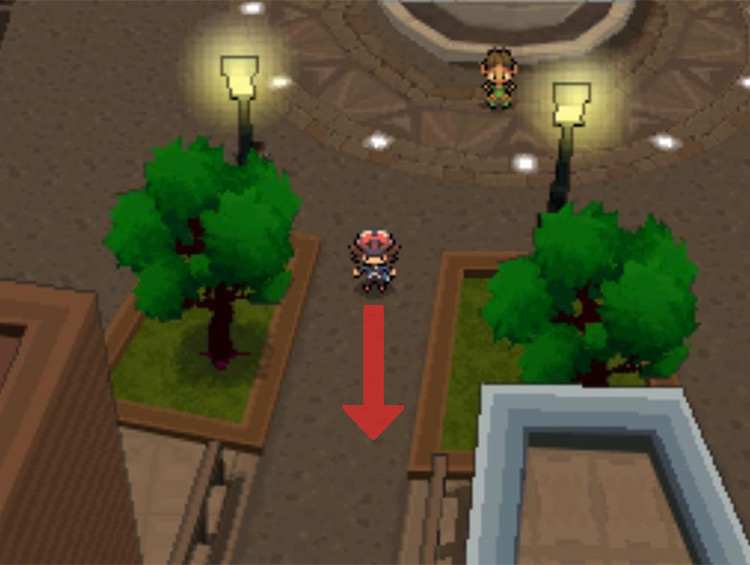 Head south down the same alley you entered from. / Pokémon Black and White
