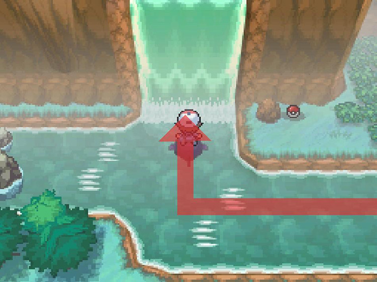 Climb the next waterfall to the north. / Pokémon Black and White