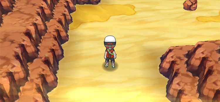 Wearing the Gogoggles near the Route 111 Desert (Pokémon Omega Ruby)