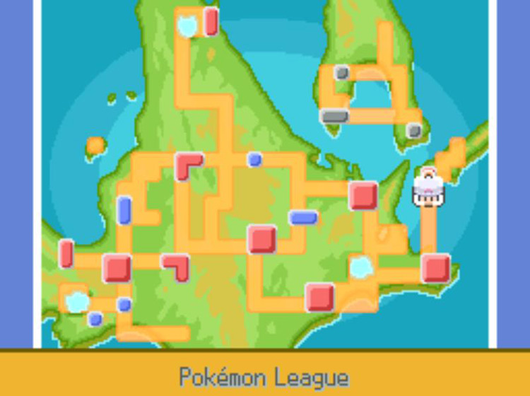 TM79 Dark Pulse’s location on the Town Map / Pokémon Platinum