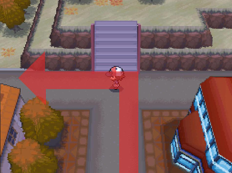 Head west past the stairs. / Pokemon BW