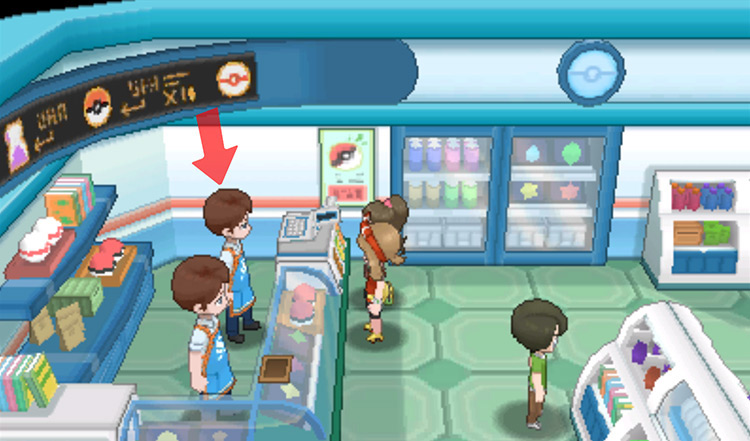 Top clerk in the Verdanturf Poké Mart / Pokémon Omega Ruby and Alpha Sapphire