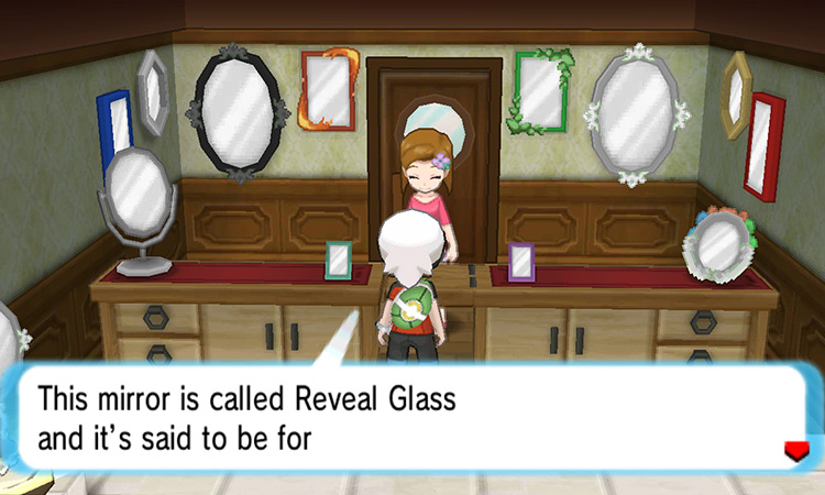 Obtaining the Reveal Glass from the shop’s owner / Pokémon ORAS