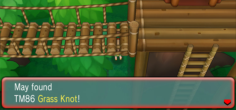 Picking up the Grass Knot TM in Alpha Sapphire