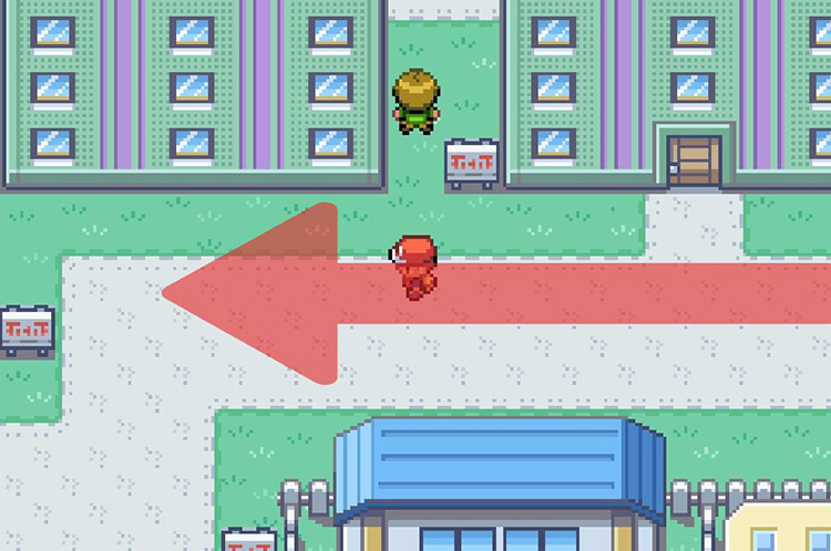 Continuing west in Celadon. / Pokémon FireRed and LeafGreen