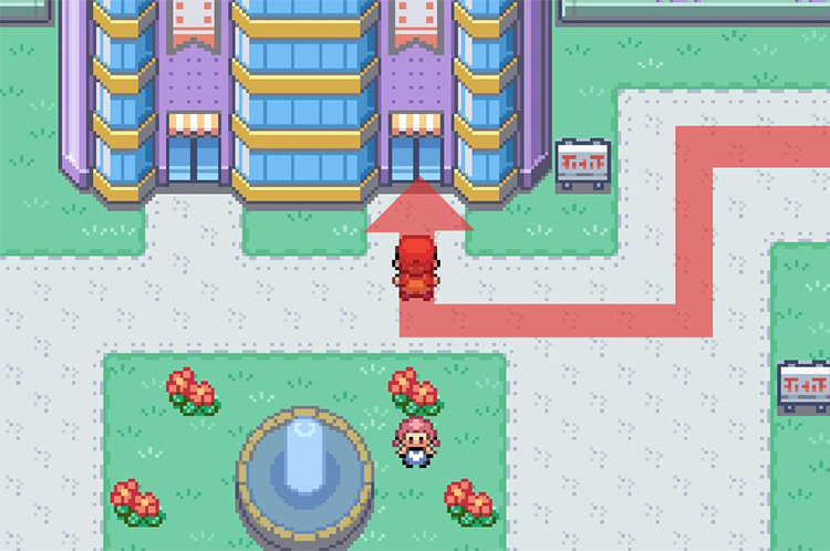 Enter the Celadon Department Store. / Pokémon FireRed and LeafGreen