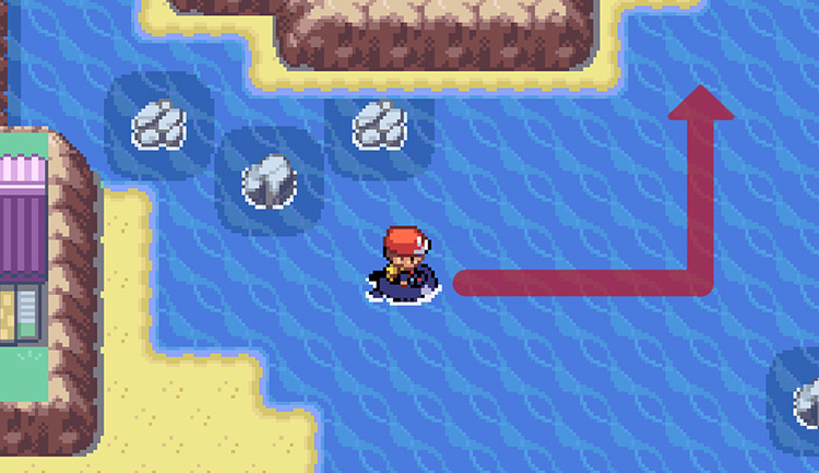 Sail just northeast from One Island to reach Kindle Road / Pokémon FireRed & LeafGreen