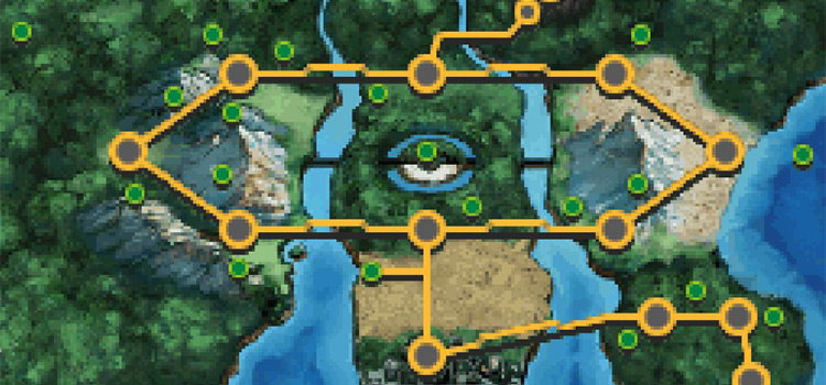 The Unova Town Map in Pokémon Black