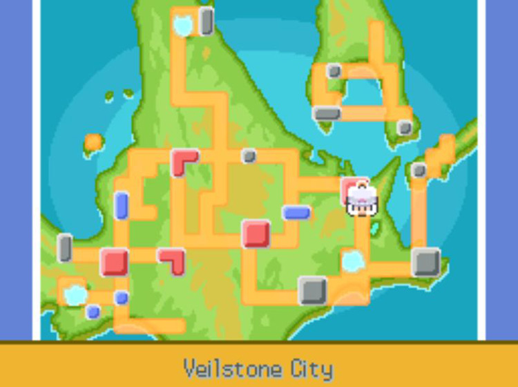 Zoom Lens’s location on the Town Map / Pokémon Platinum