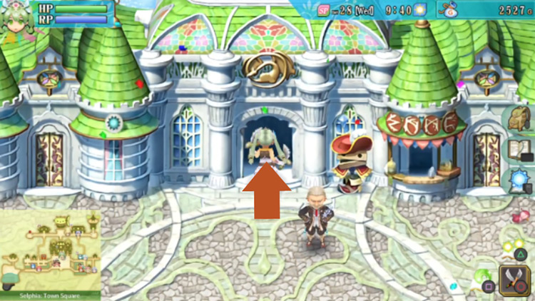 The entrance to the Castle: Dragon Room / Rune Factory 4