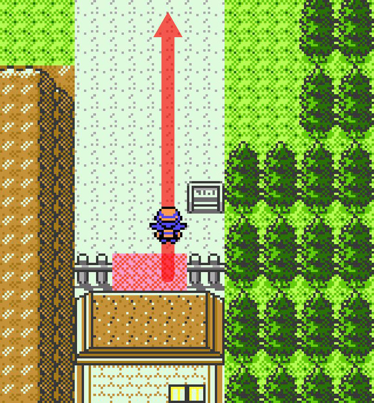 Southern end of Route 43. / Pokémon Crystal