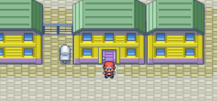 Outside of Mr. Psychic's House in Saffron City (Pokémon FireRed)