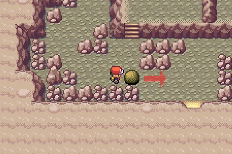 Push the boulder five times to the east / Pokémon FRLG