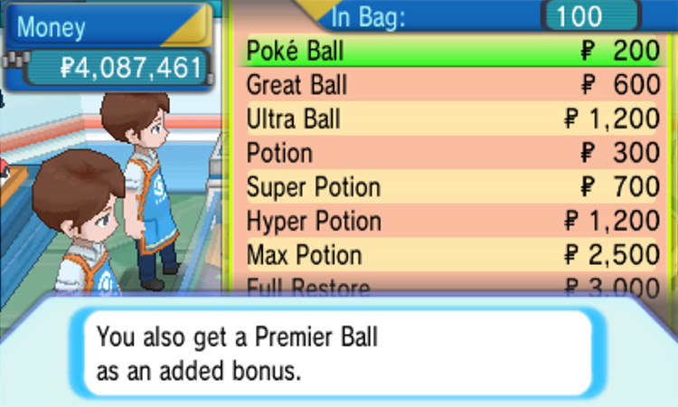 Getting a Premier Ball as a bonus / Pokémon Omega Ruby and Alpha Sapphire