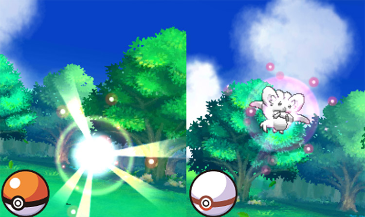 Regular pokeball vs. premier pokeball effects / Pokémon Omega Ruby and Alpha Sapphire