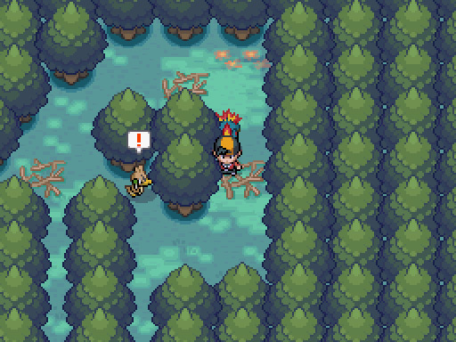 The player attracting the attention of the Farfetch’d / Pokémon HeartGold and SoulSilver