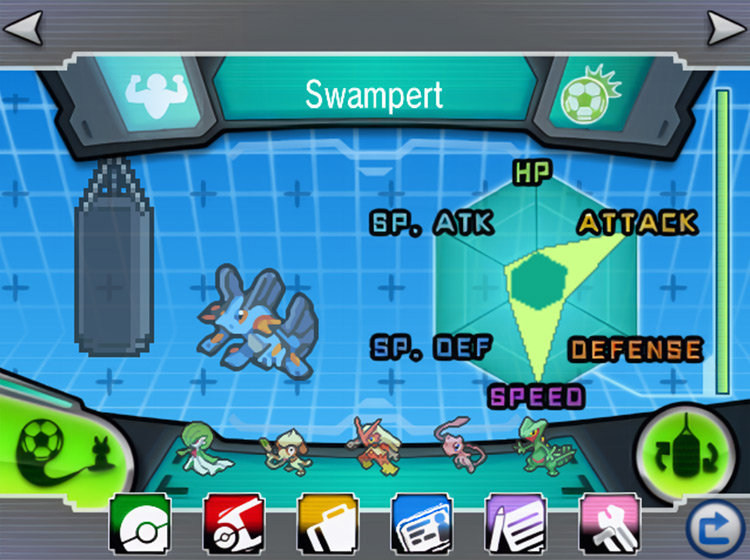 Super Training screen / Pokémon ORAS