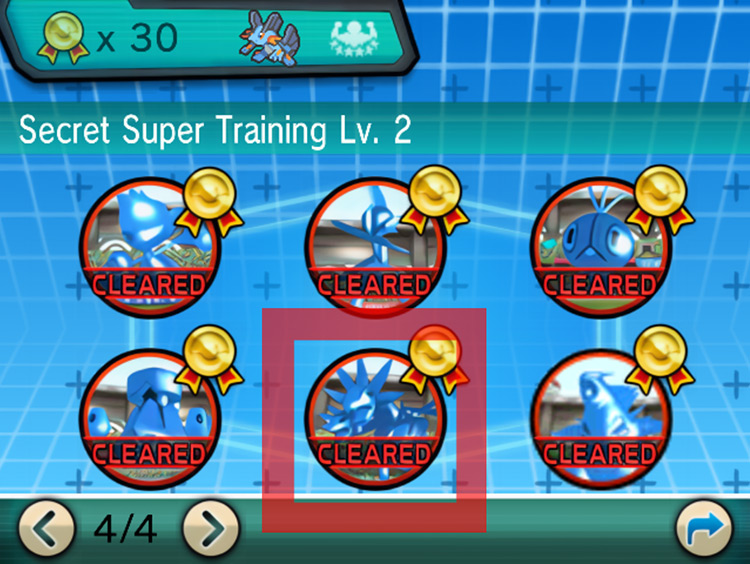 Stages of Secret Super Training / Pokémon ORAS