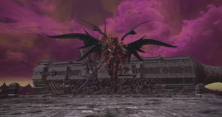 Nidhogg takes the appearance of the Azure Dragoon / Final Fantasy XIV