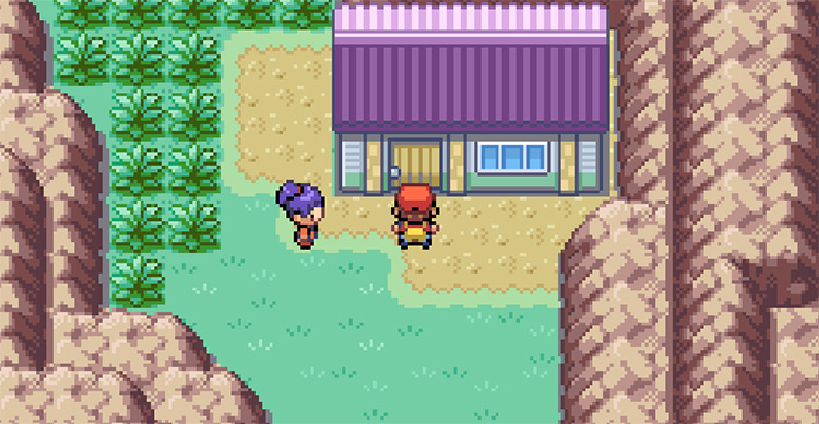 Outside of the house where the Lucky Punch item is found / Pokémon FRLG