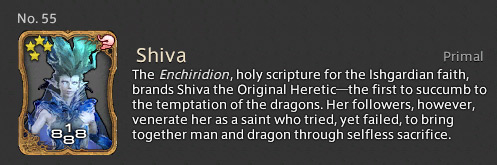 Shiva HM loot screenshot / Final Fantasy XIV