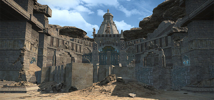 Sunken Temple of Qarn exterior screenshot (FFXIV)